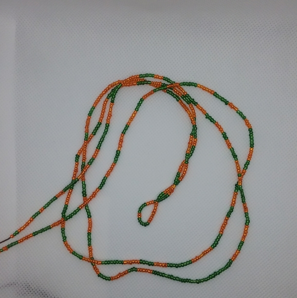Orange/Green Waist Beads Chain - Picture 3 of 3